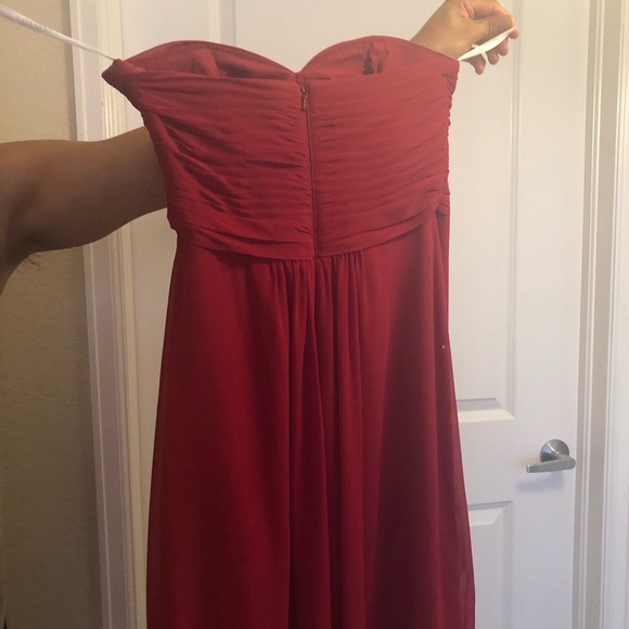Red strapless bridesmaid dress - Picture 6 of 6